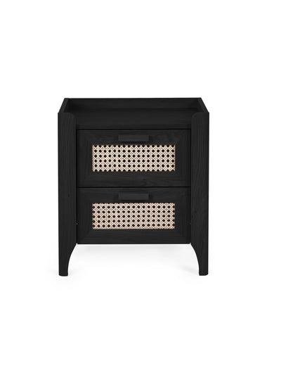 Sydney 2 Drawer Bedside - Black Ash