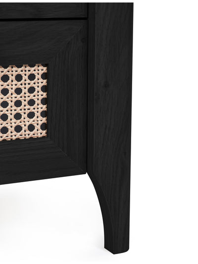Sydney 2 Drawer Bedside - Black Ash