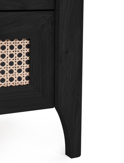 Sydney 2 Drawer Bedside - Black Ash – Julian Bowen, view 11