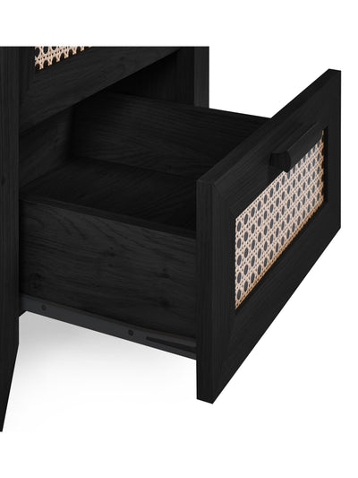 Sydney 2 Drawer Bedside - Black Ash
