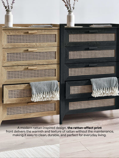 Sydney 5 Drawer Chest - Black Ash