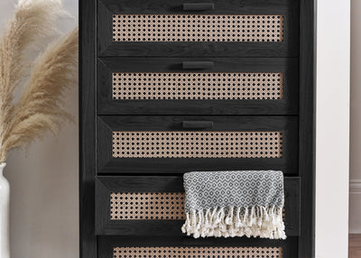 Sydney 5 Drawer Chest - Black Ash – Julian Bowen, view 11