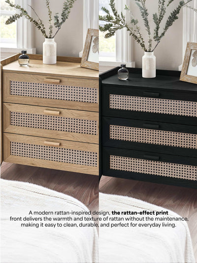 Sydney 3 Drawer Chest - Black Ash
