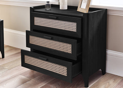 Sydney 3 Drawer Chest - Black Ash – Julian Bowen, view 10
