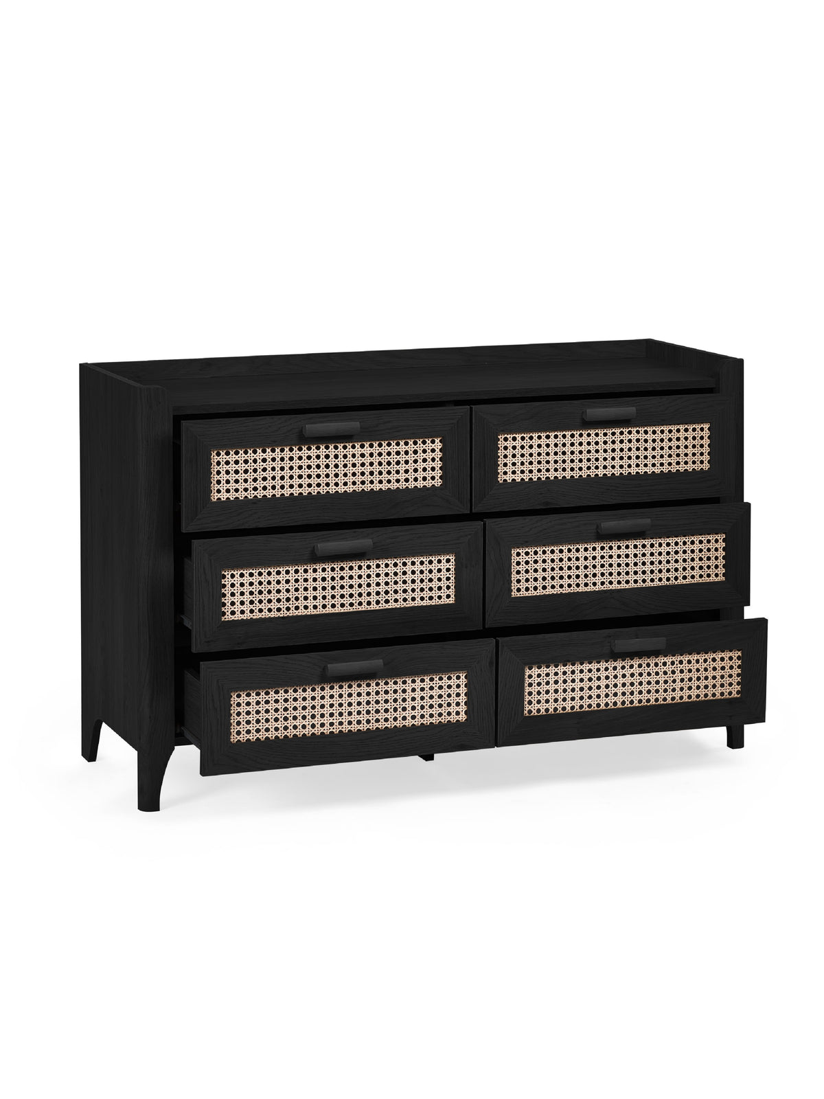 Sydney 6 Drawer Wide Chest - Black Ash