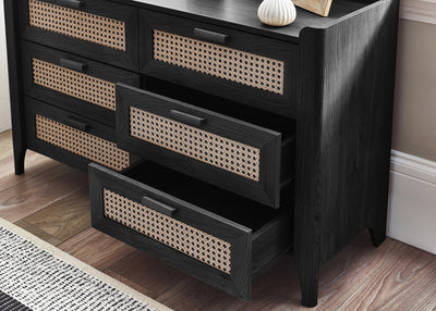 Sydney 6 Drawer Wide Chest - Black Ash – Julian Bowen, view 12