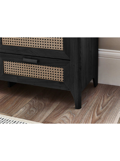 Sydney 6 Drawer Wide Chest - Black Ash