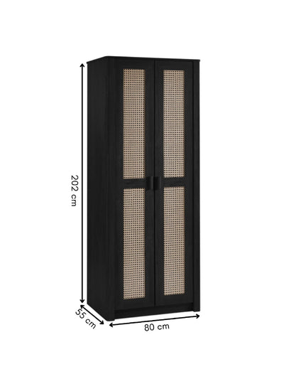 Sydney 2 Door Wardrobe - Black Ash