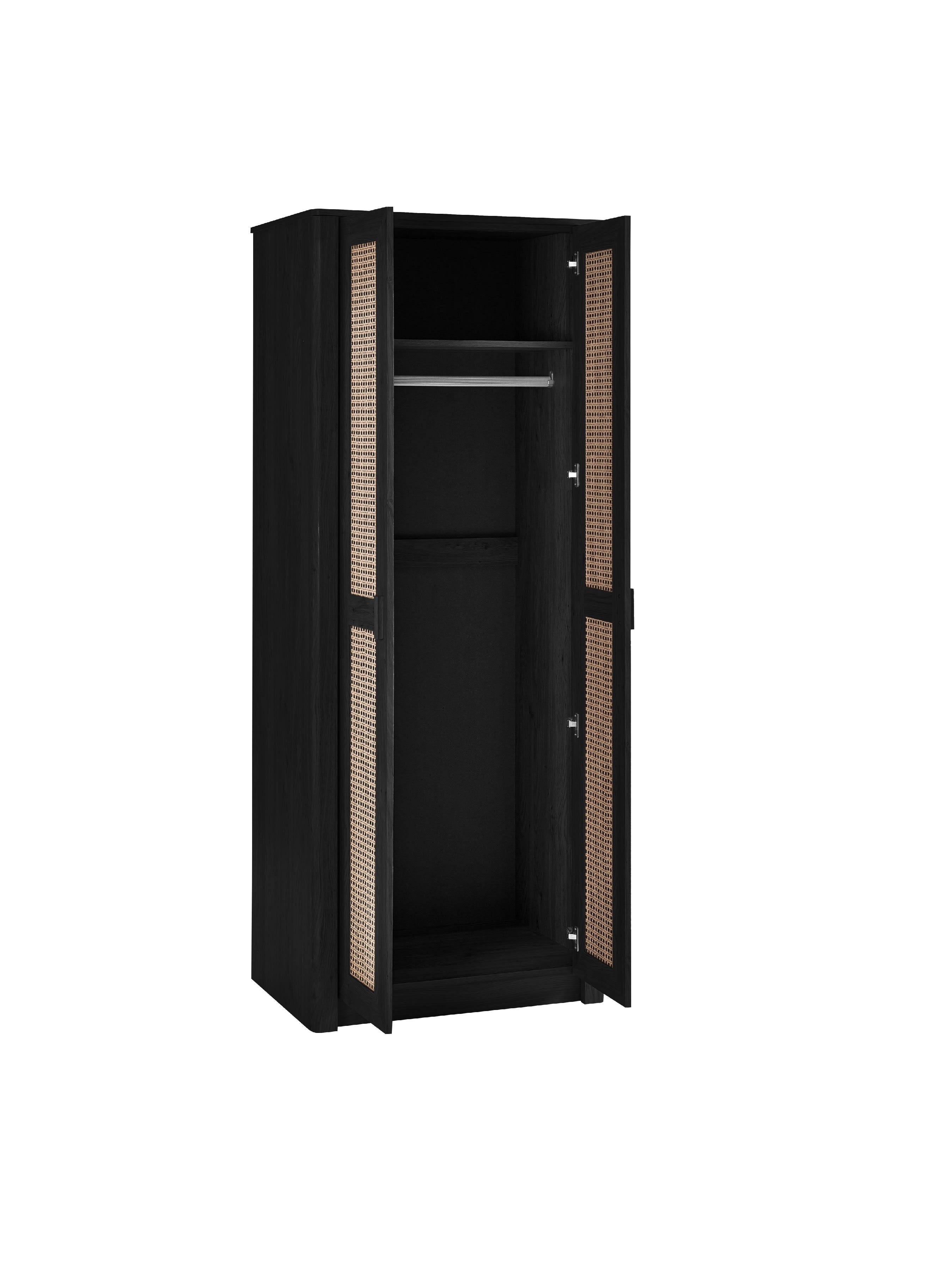 Sydney 2 Door Wardrobe - Black Ash