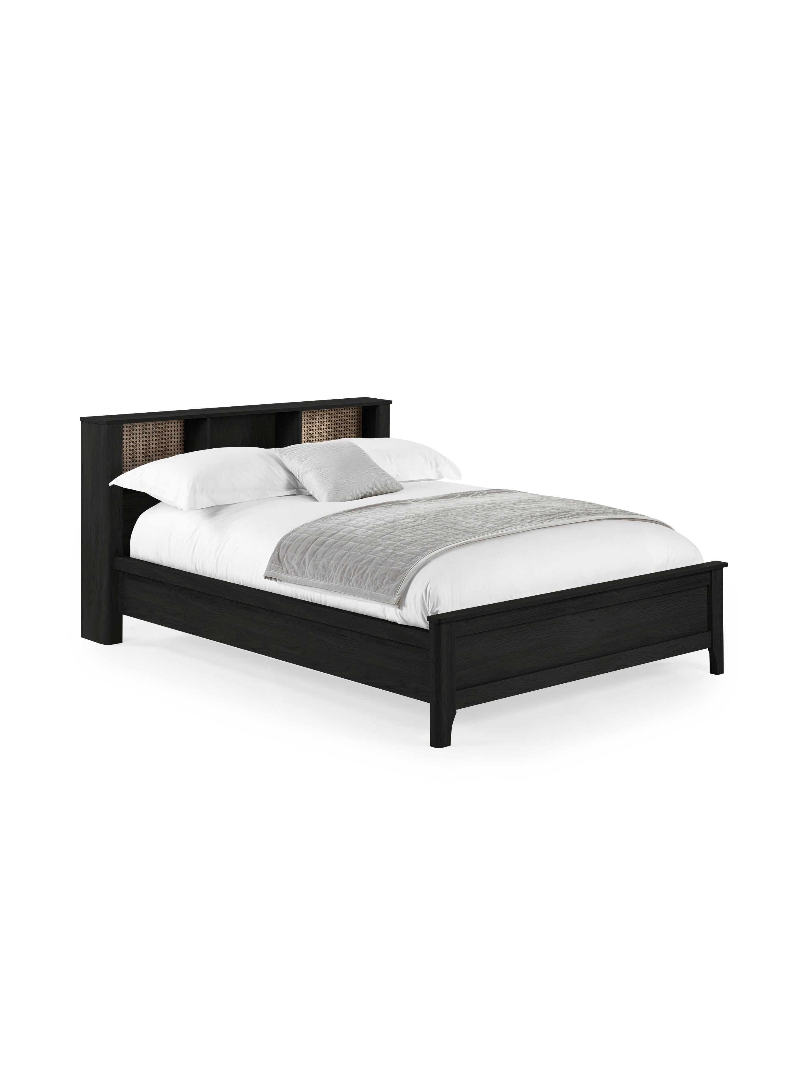 Sydney Black Ash Rattan Effect Bookcase Bed – Black Ash Effect