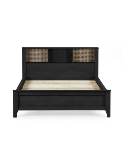Sydney Black Ash Rattan Effect Bookcase Bed – Black Ash Effect