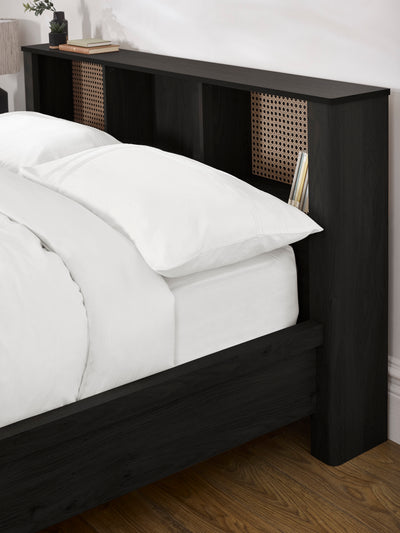 Sydney Black Ash Rattan Effect Bookcase Bed – Black Ash Effect