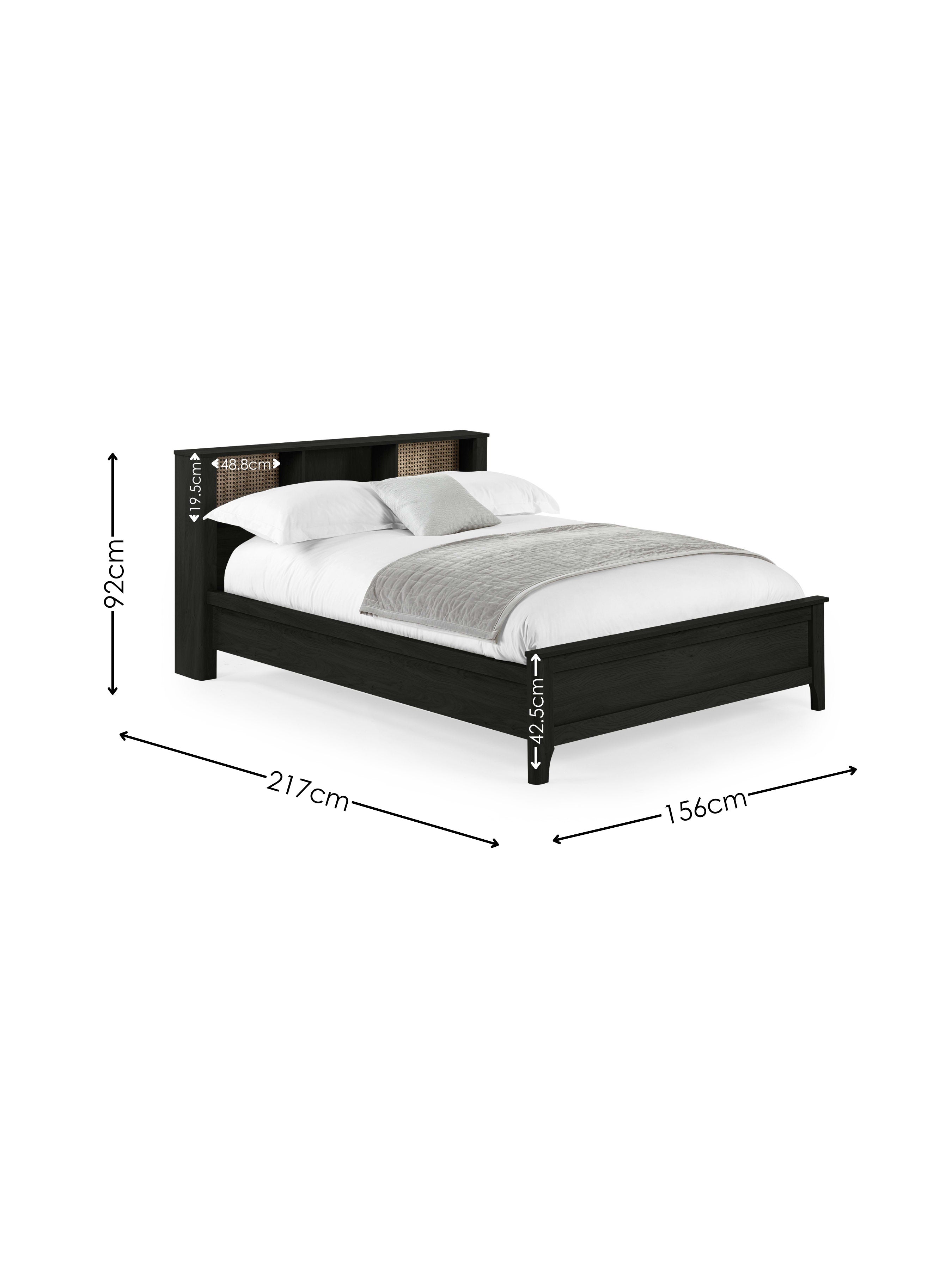 Sydney Black Ash Rattan Effect Bookcase Bed – Black Ash Effect