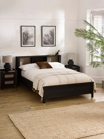 Sydney Black Ash Rattan Effect Bookcase Bed – Black Ash Effect
