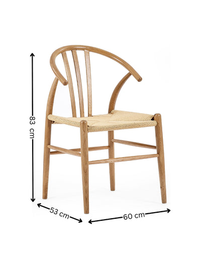 Symi Natural Oak Dining Chairs (Set of 2)