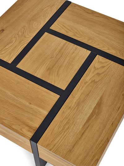 Tahoe 80cm Square Storage Coffee Table – Light Oak Effect