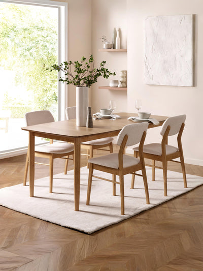 Theia White Boucle Upholstered Dining Chairs (Set of 2)