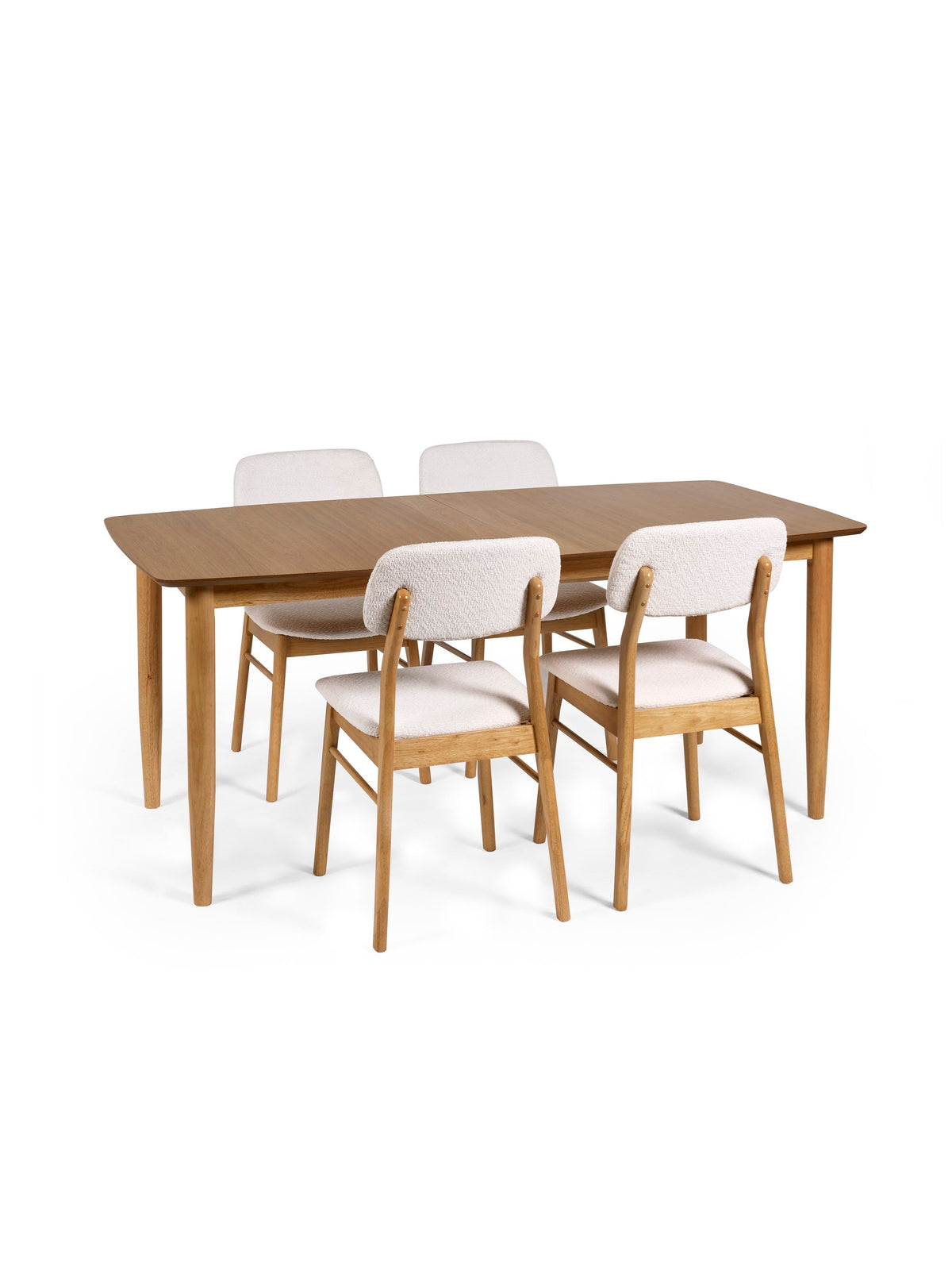 Theia White Boucle Upholstered Dining Chairs (Set of 2)