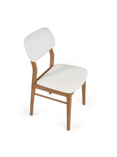 Theia White Boucle Upholstered Dining Chairs (Set of 2)