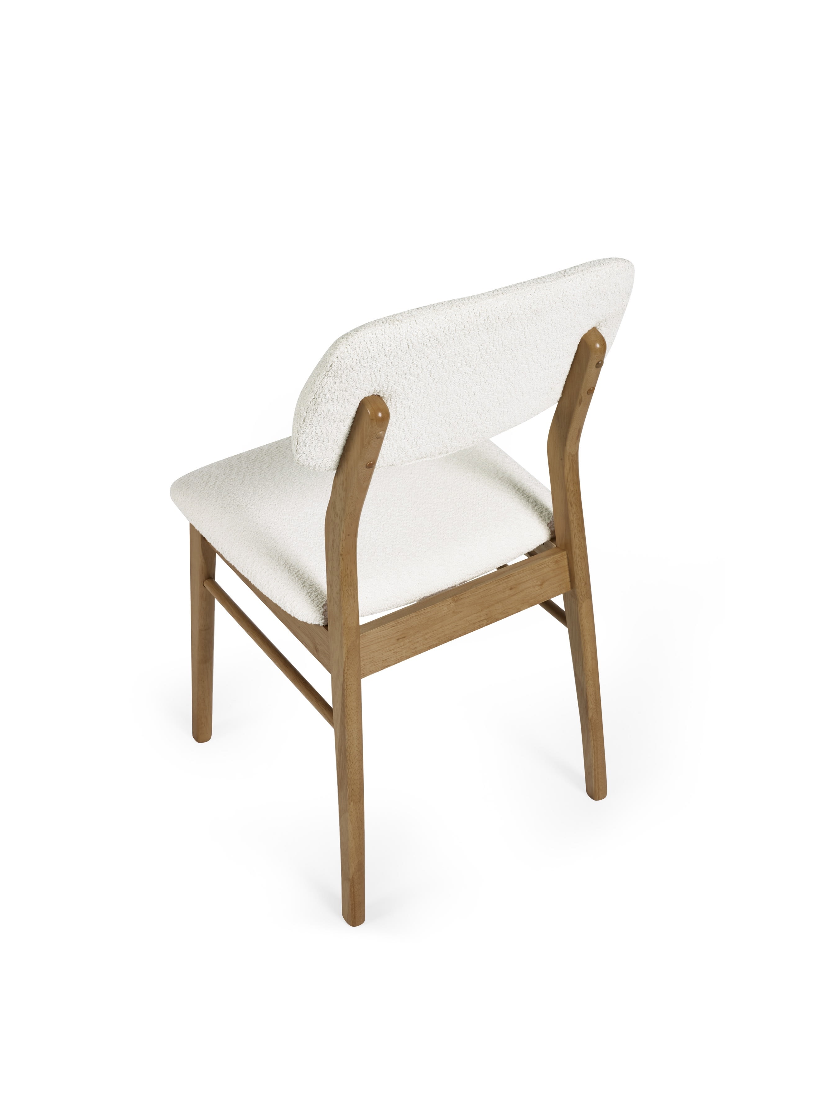 Theia White Boucle Upholstered Dining Chairs (Set of 2)