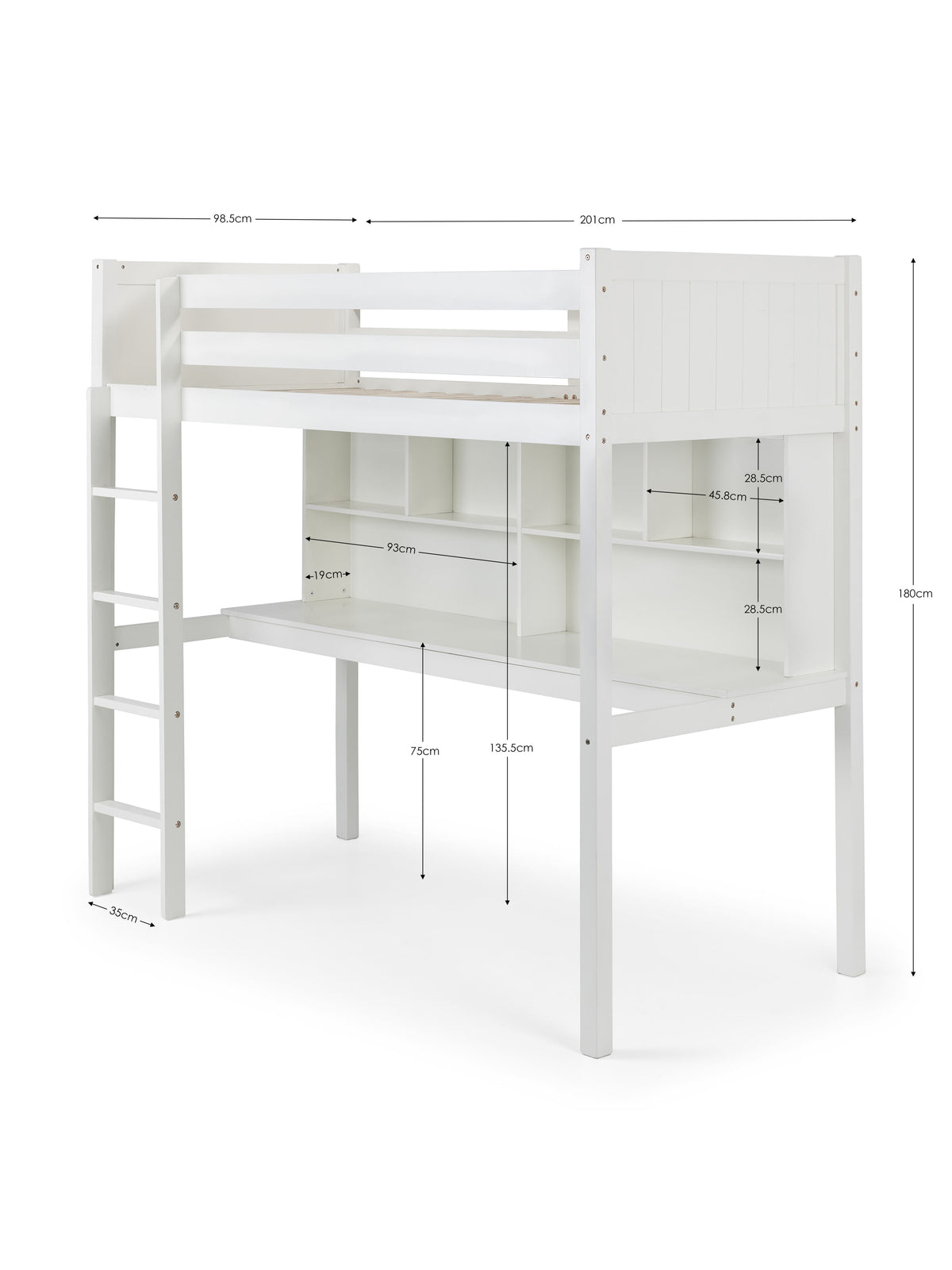 Titan Highsleeper White