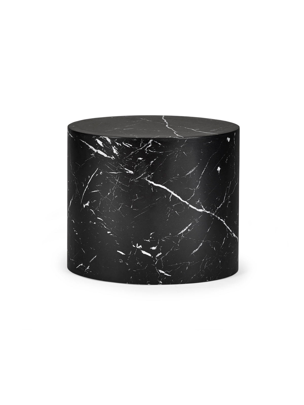 Toba Nest of 2 Black Marble Effect Tables