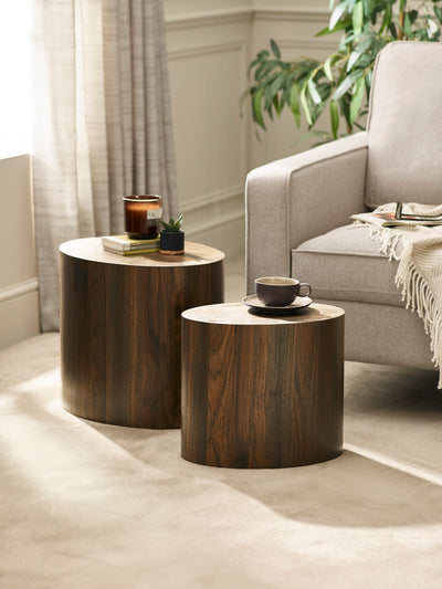 Toba Walnut Effect Nest of 2 Tables