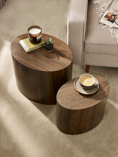 Toba Walnut Effect Nest of 2 Tables
