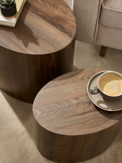Toba Walnut Effect Nest of 2 Tables