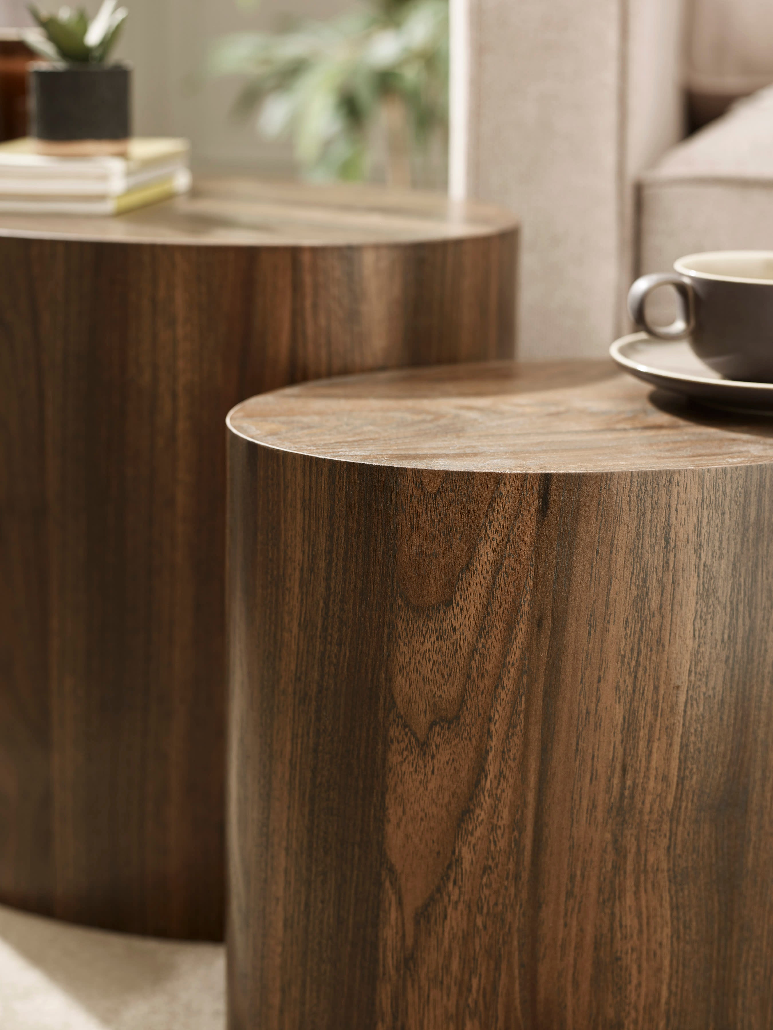 Toba Walnut Effect Nest of 2 Tables