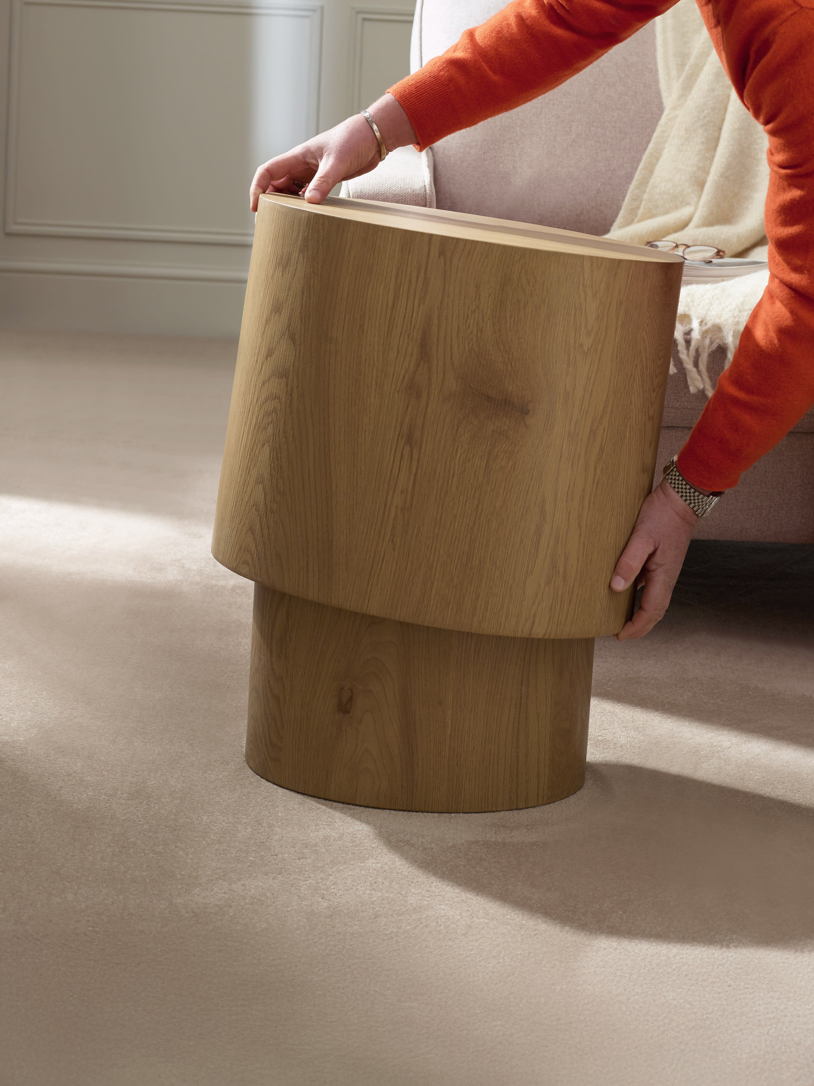 Toba Light Oak Effect Nest of 2 Tables
