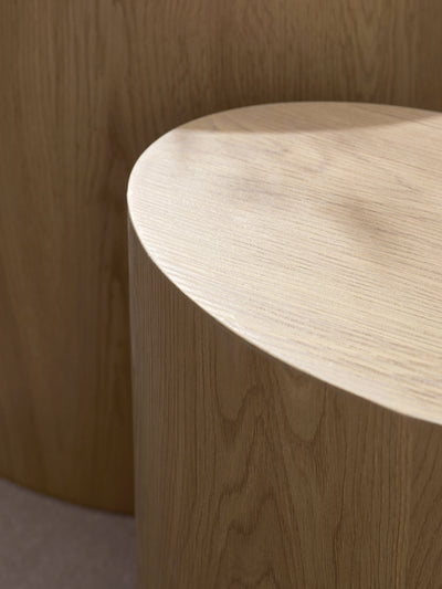 Toba Light Oak Effect Nest of 2 Tables