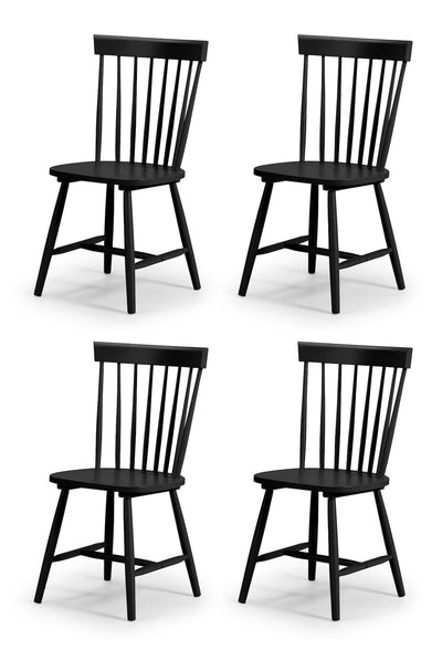 Torino Black Chairs (Set Of 4) – Julian Bowen