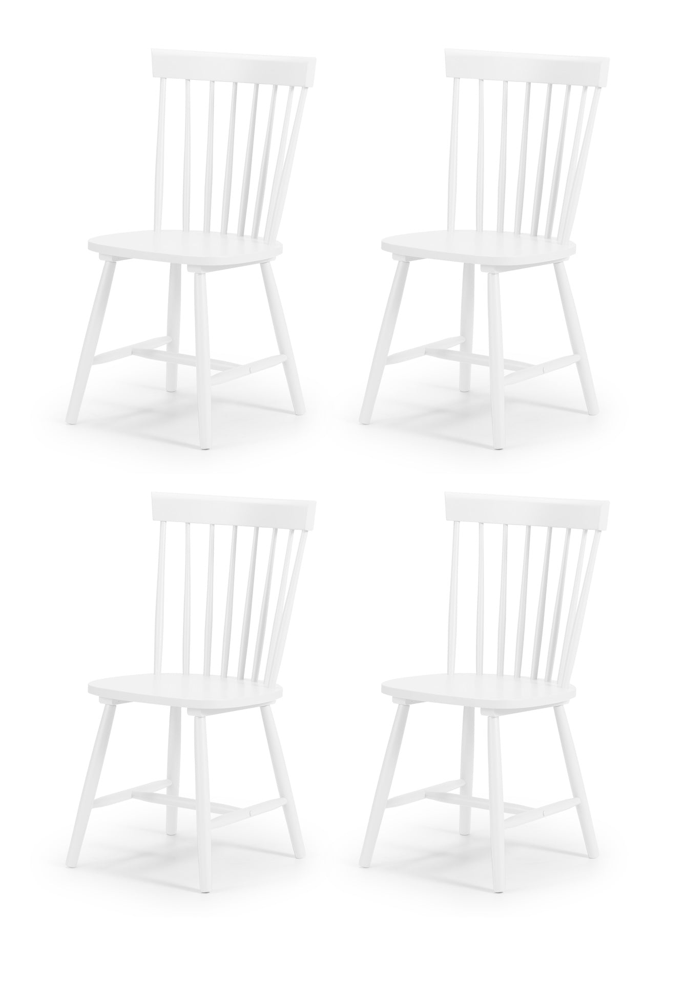 Torino White Chairs (Set Of 4) – Julian Bowen