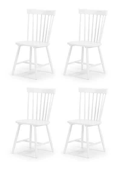Torino White Chairs (Set Of 4) – Julian Bowen