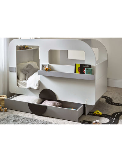 Tourer Caravan Bed - Vapor Grey And White