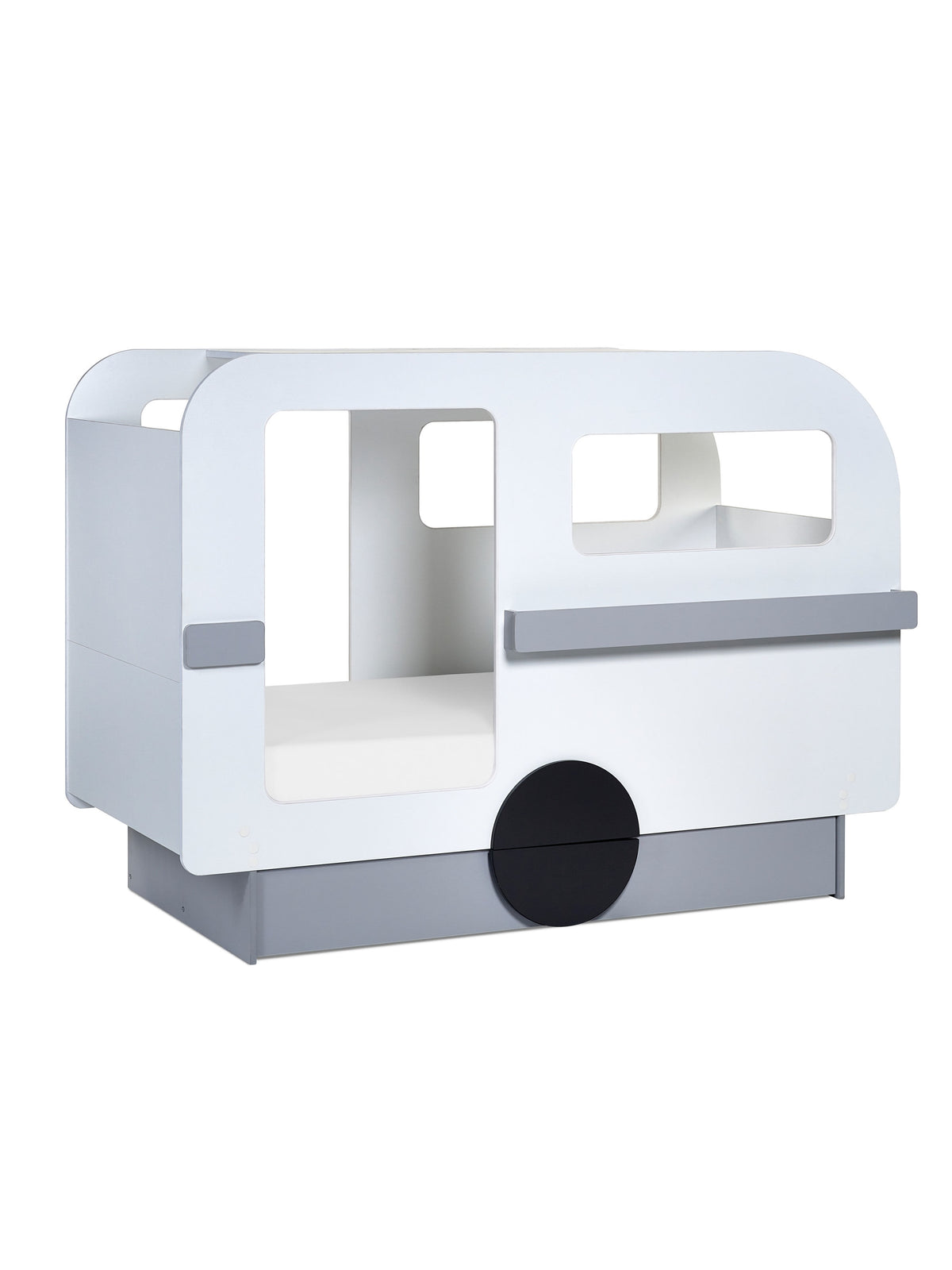 Tourer Caravan Bed - Vapor Grey And White