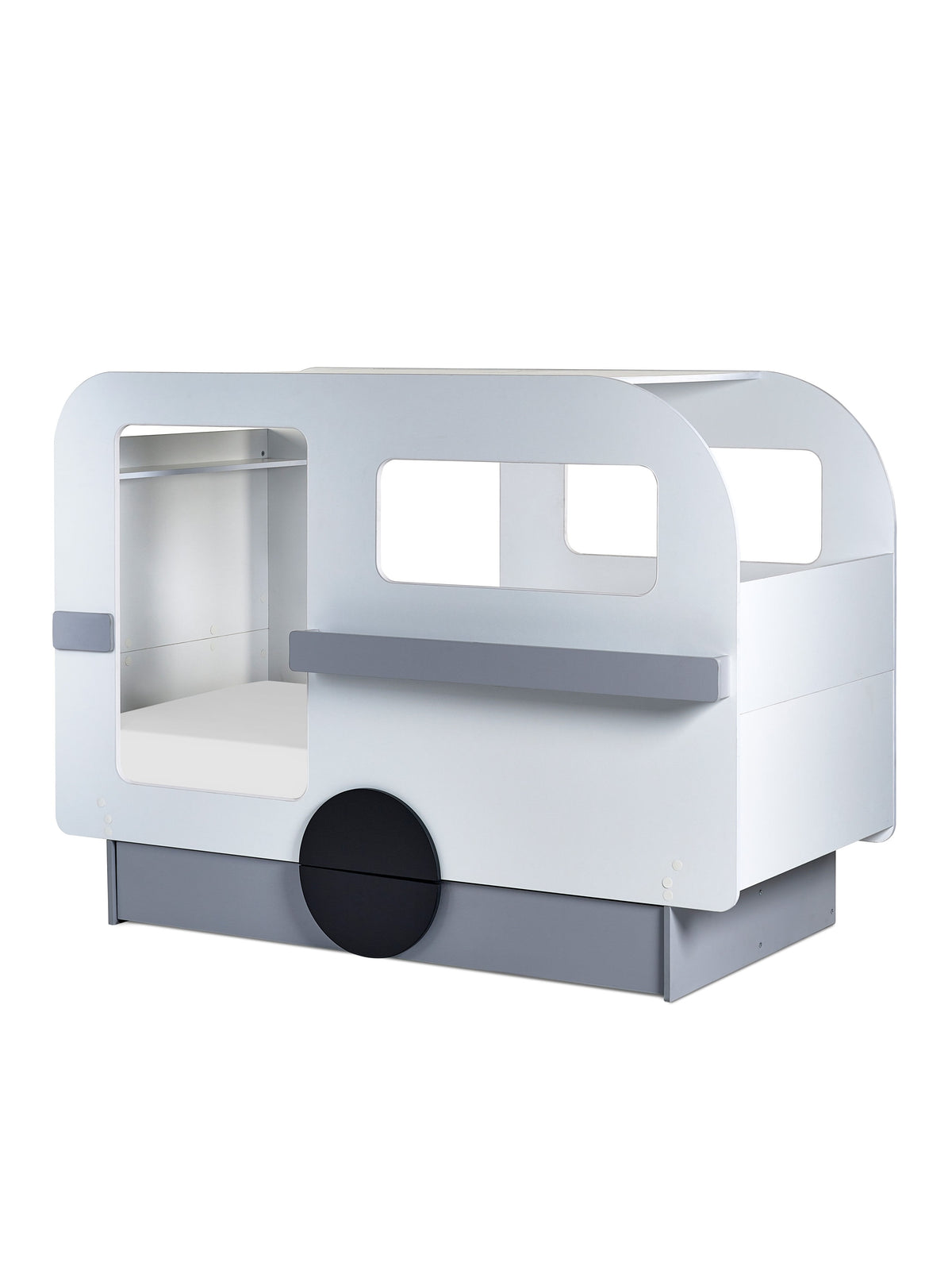 Tourer Caravan Bed - Vapor Grey And White