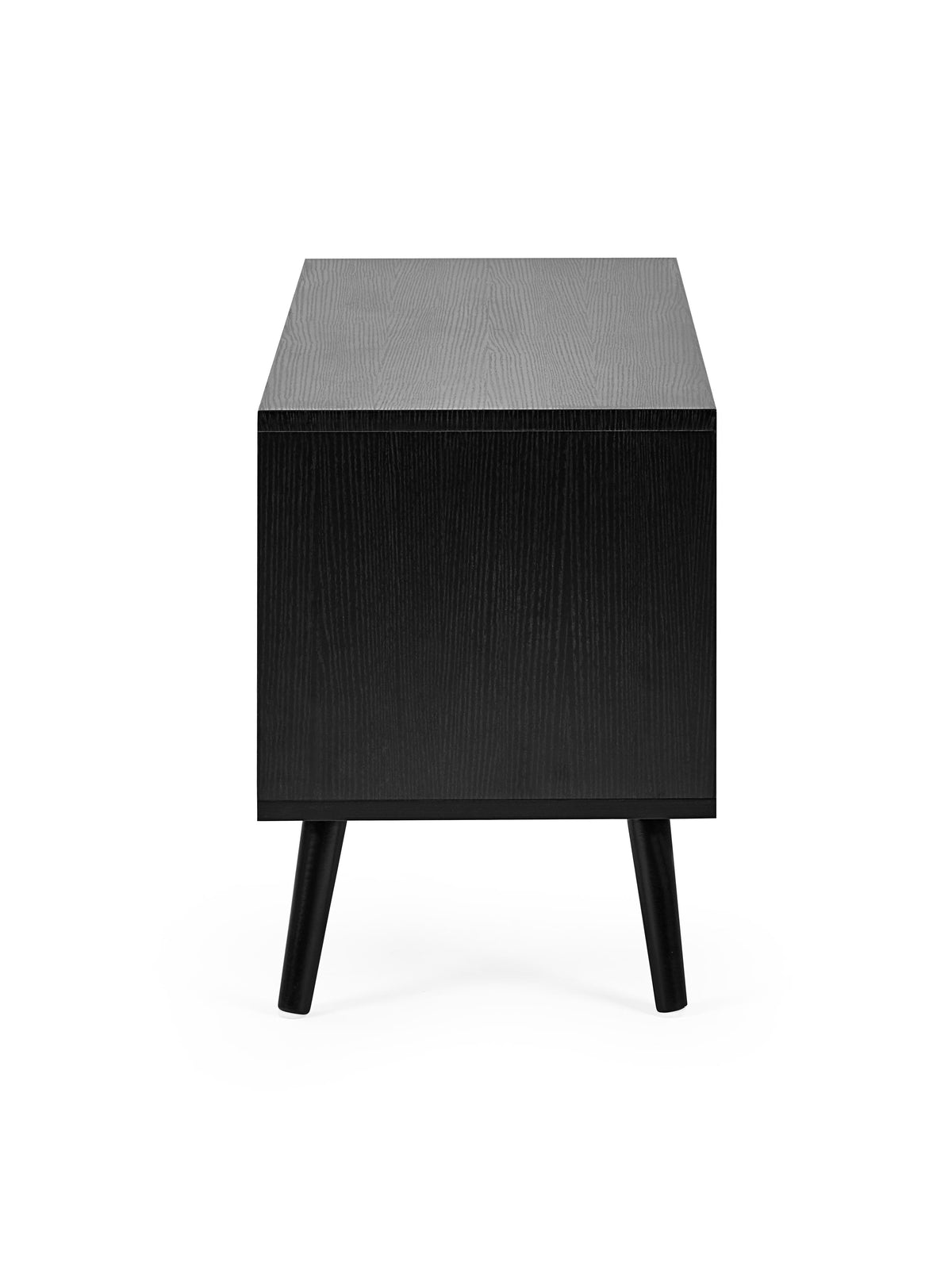 Trent Walnut and Black Small TV Stand Up to 43" – Walnut Effect