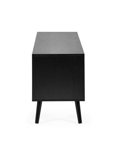Trent Walnut and Black Large TV Stand Up to 55" – Walnut Effect