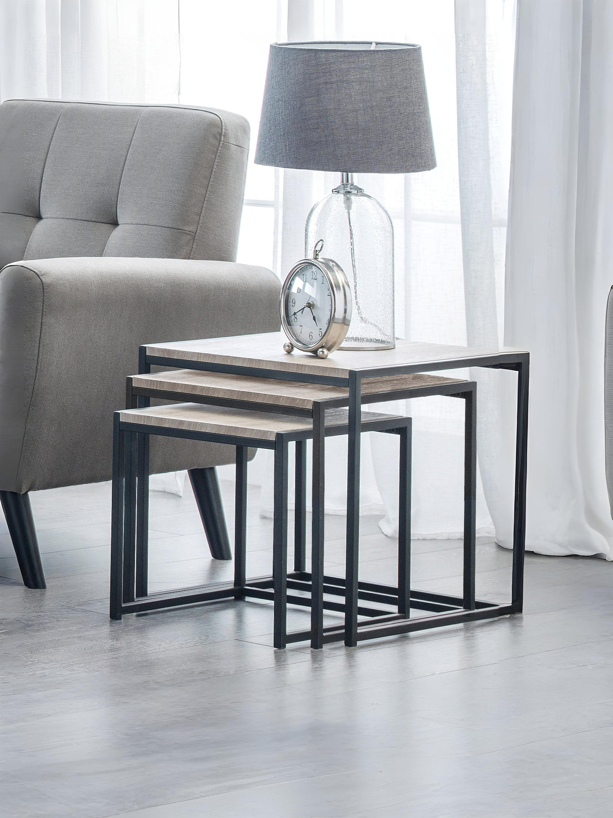 Tribeca Nest Of 3 Tables - Sonoma Oak