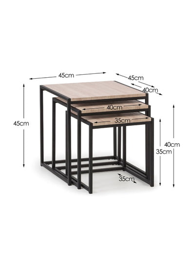 Tribeca Nest Of 3 Tables - Sonoma Oak