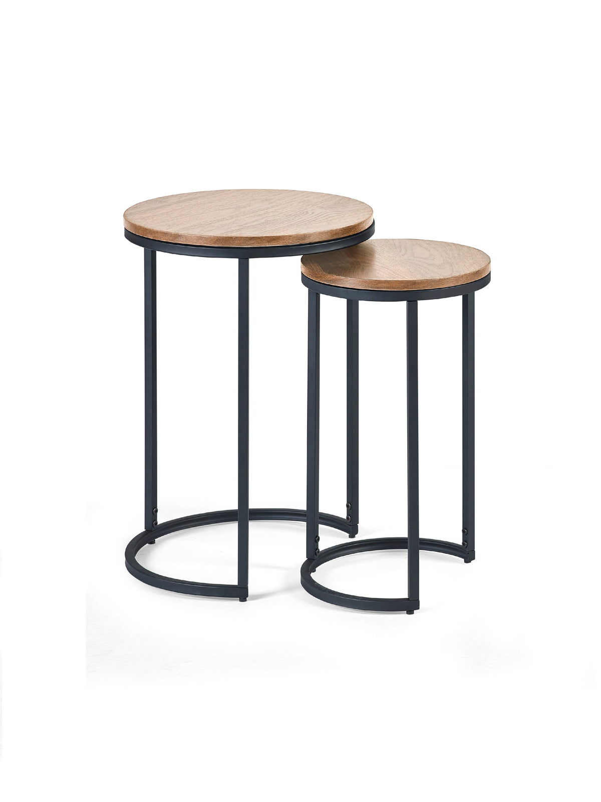 Tribeca Round Nesting Side Tables Sonoma Oak