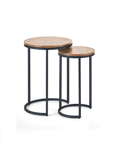 Tribeca Round Nesting Side Tables Sonoma Oak