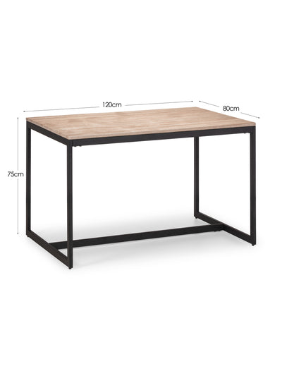 Tribeca Oak Table, 1 Oak Tribeca Bench and 2 Monroe Chairs – Black/Sonoma Oak