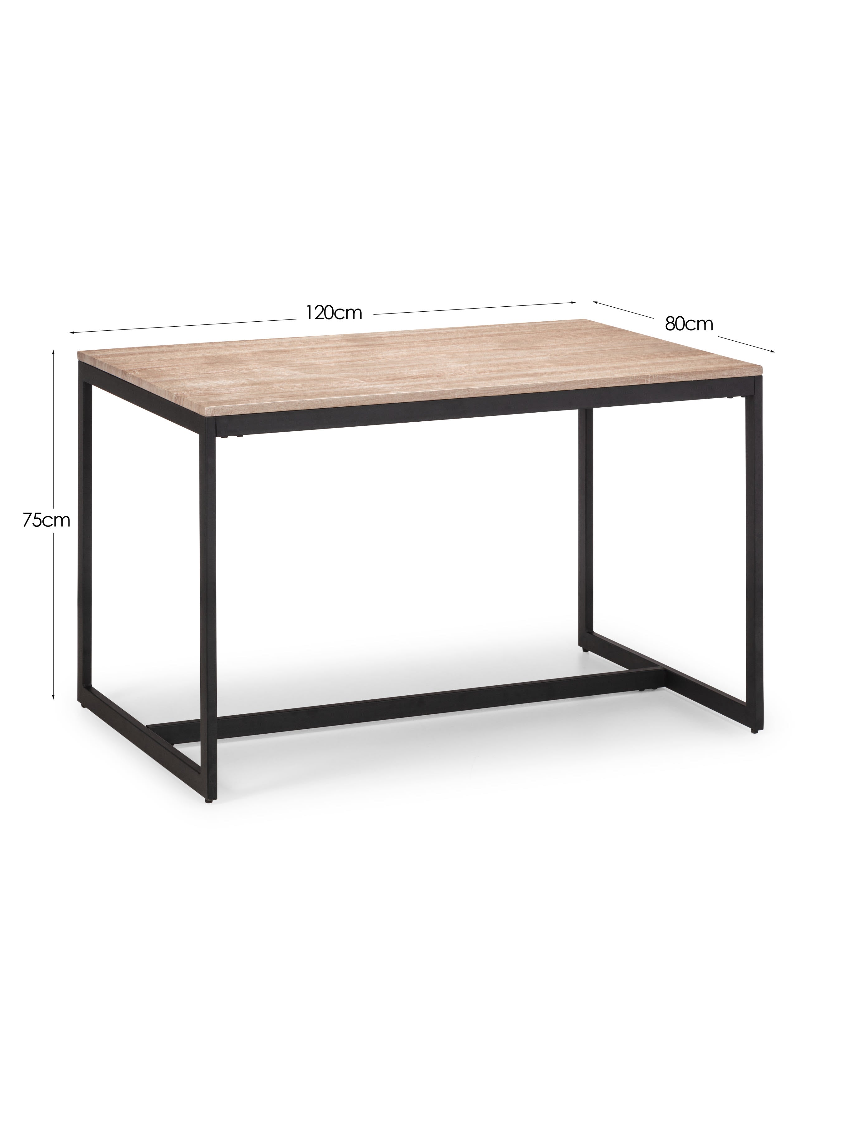 Tribeca Oak Table and 4 Monroe Chairs – Black/Sonoma Oak