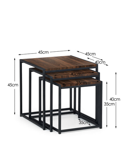 Tribeca Nest Of 3 Tables - Walnut