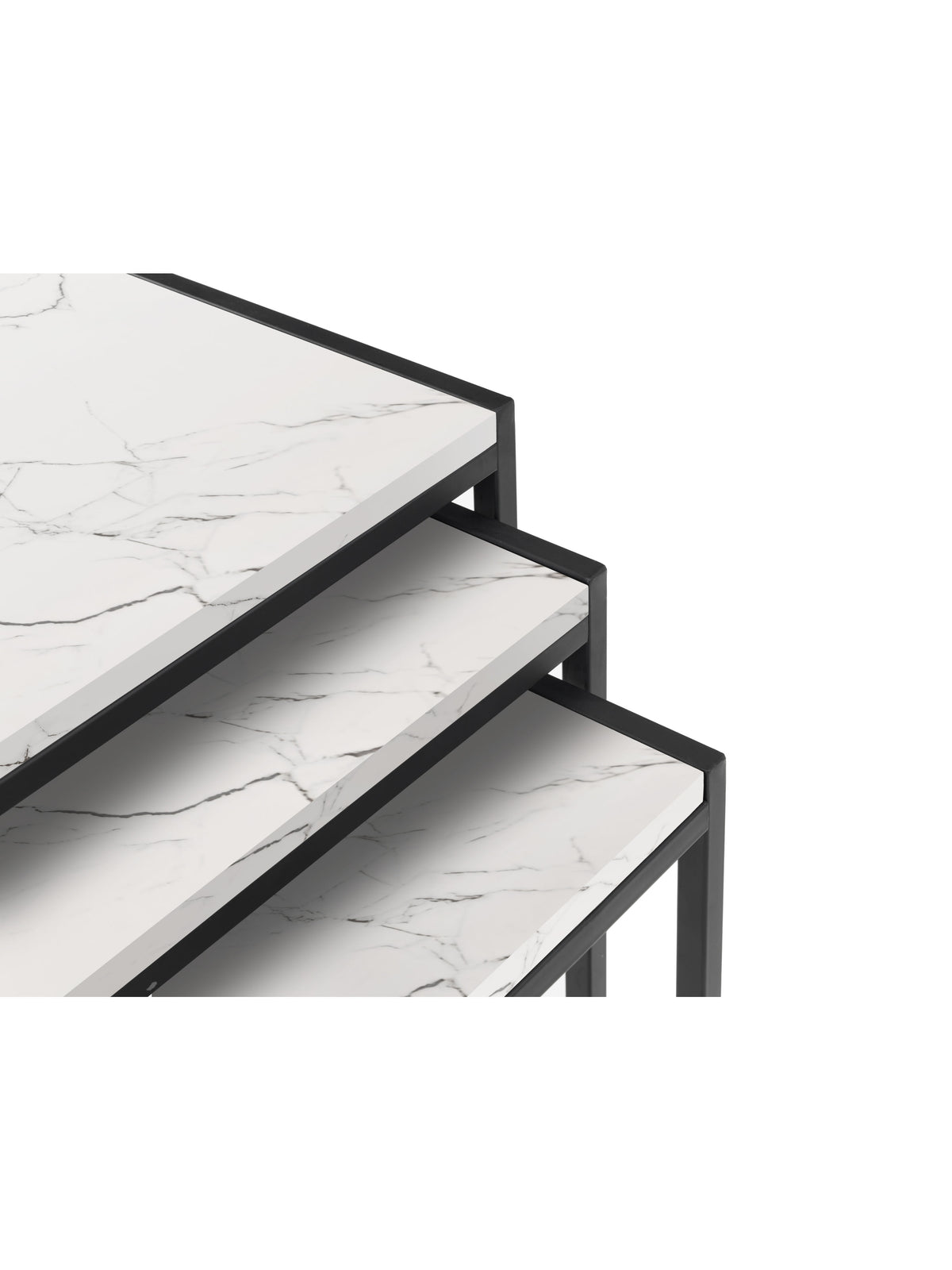 Tribeca Nest Of 3 Tables - White Marble