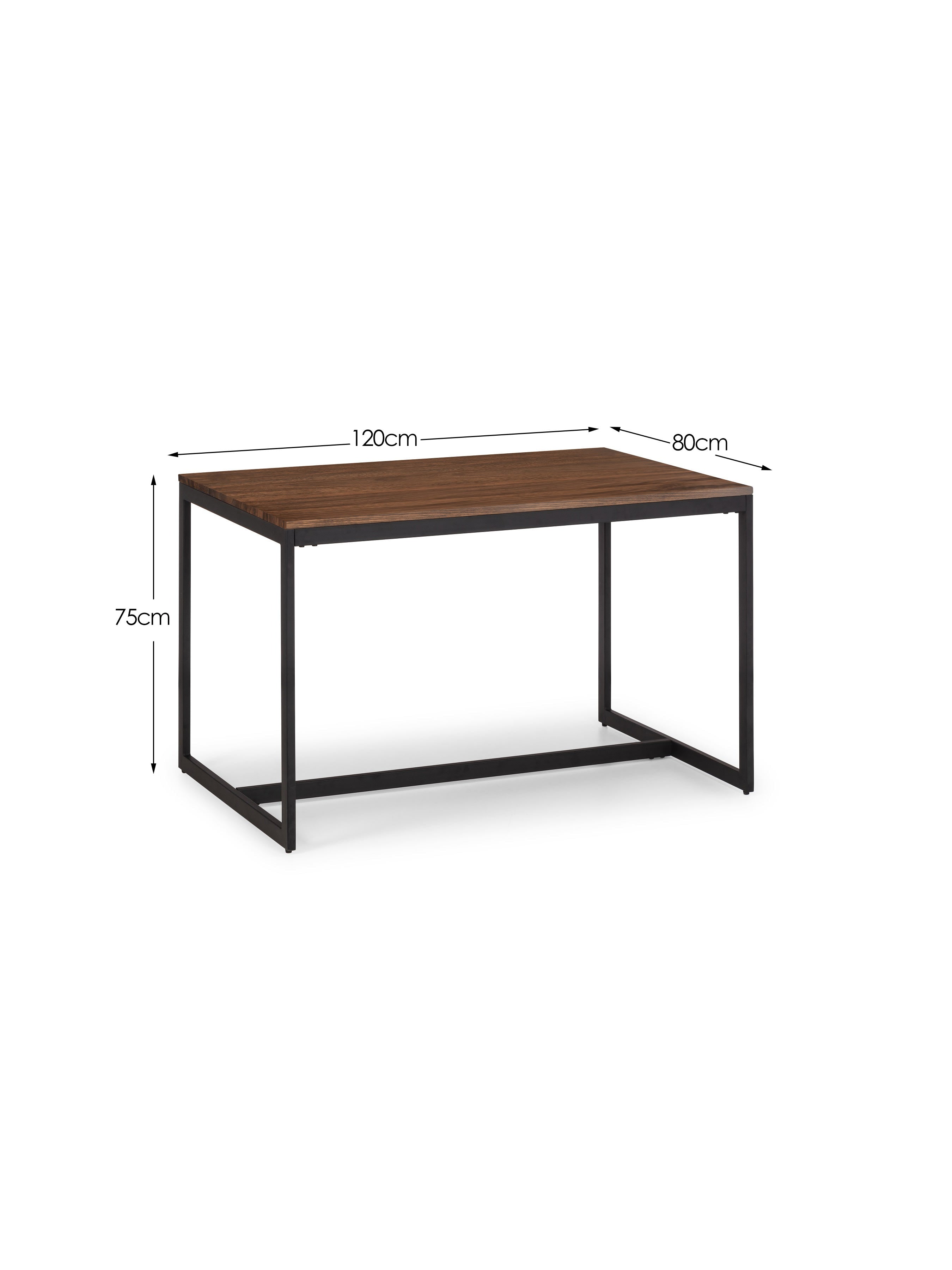Tribeca Walnut and 4 Monroe Chairs – Black/Walnut