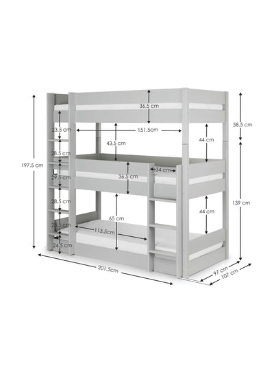Trio Bunk - Dove Grey